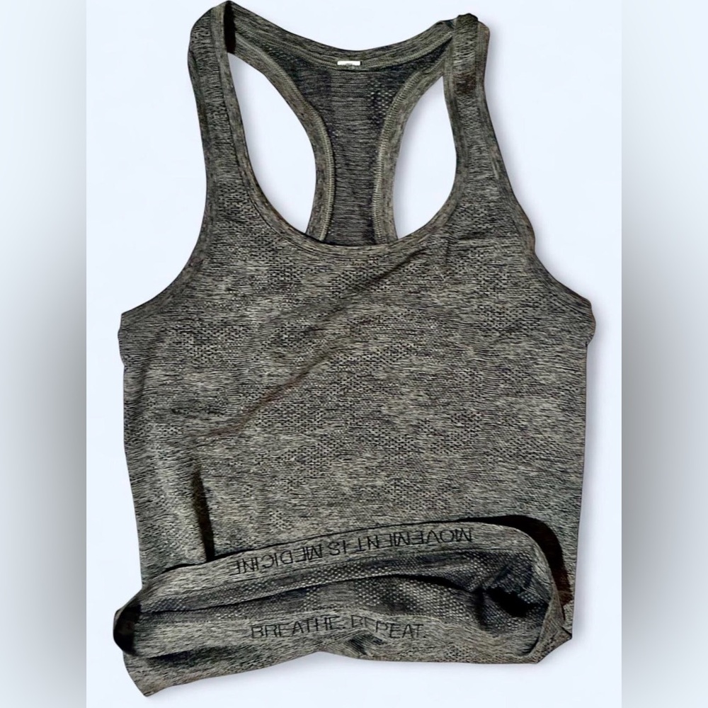 Lululemon Athletica Heathered Gray Racerback Tank Top